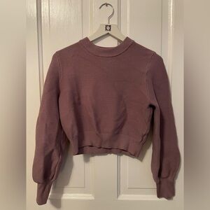 2 for $6 Lavender Cropped Crewneck Sweater